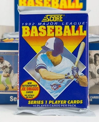 Score 1992 MLB Baseball Booster Pack Series 1 Sealed 16 Karten OVP - Bild 1 von 4