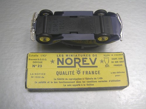 Norev #23 Simca 8 1200 made in France vintage plastic 1/43 scale MIB Mint in Box - Picture 7 of 9