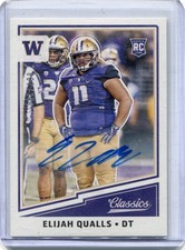 2017 Classics - ELIJAH QUALLS - Autograph Rookie - WASHINGTON HUSKIES #d/199
