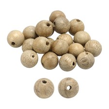 100pcs 6mm Golden Silky Wood Round Polished Wooden Loose Beads for Craft