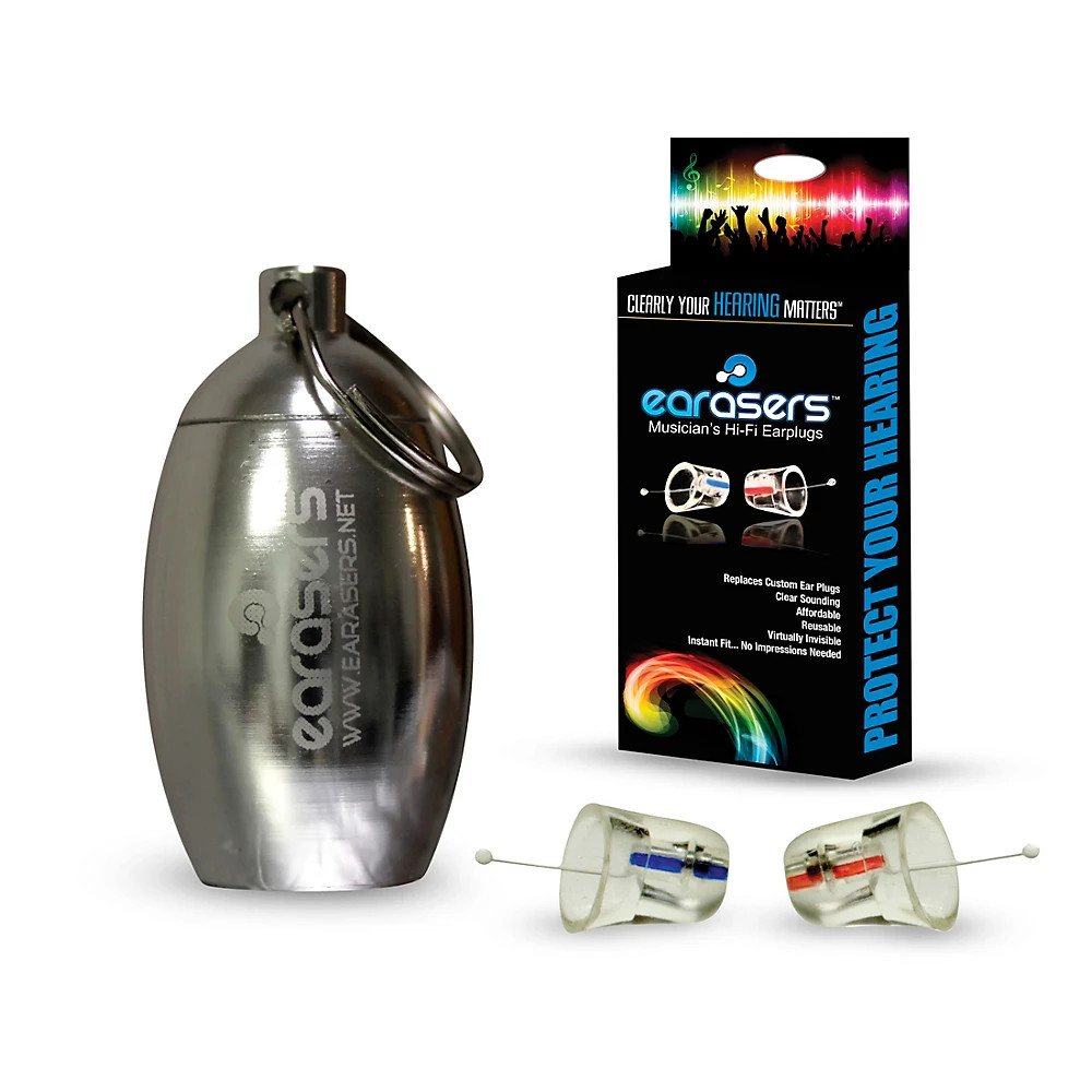 Наушники-вкладыши Medium для музыкантов и футляр для переноски Серебристый