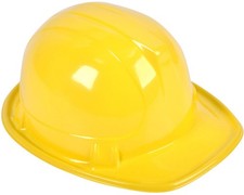 Set of 12 Adult's Plastic Construction Worker Party Hat