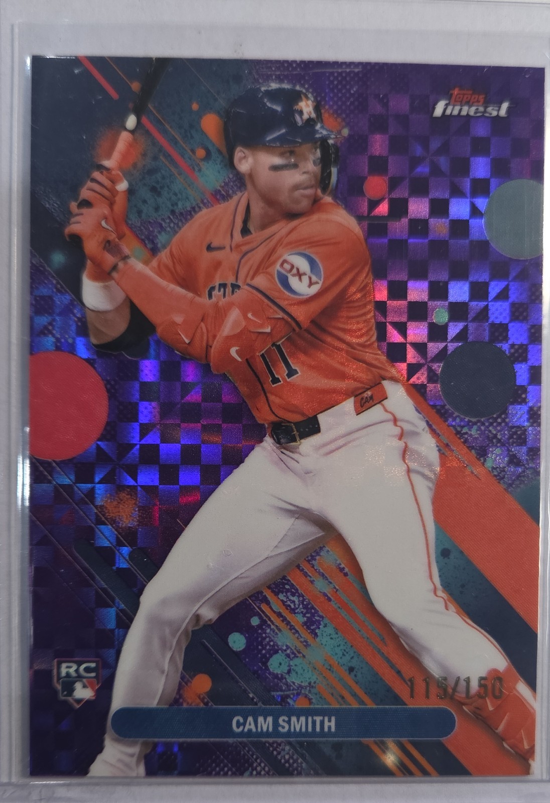 2025 Topps Finest - Common Cam Smith #54 Purple Checkerboard Refractor /150 (RC)