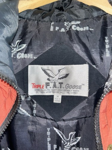 Retro 90s Triple F.A.T. Goose Down Jacket Size Medium - Picture 3 of 6