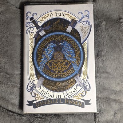 A Fate Inked in Blood Danielle L Jensen FairyLoot Signed Edition Stenciled Edges