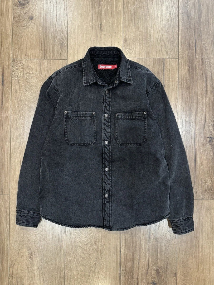 Supreme Denim Regular Size Casual Button-Down Shirts for Men for