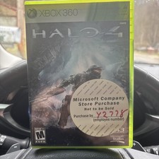 *NEW SEALED * MICROSOFT COMPANY STORE STICKER *RARE* - Halo 4 for Xbox 360