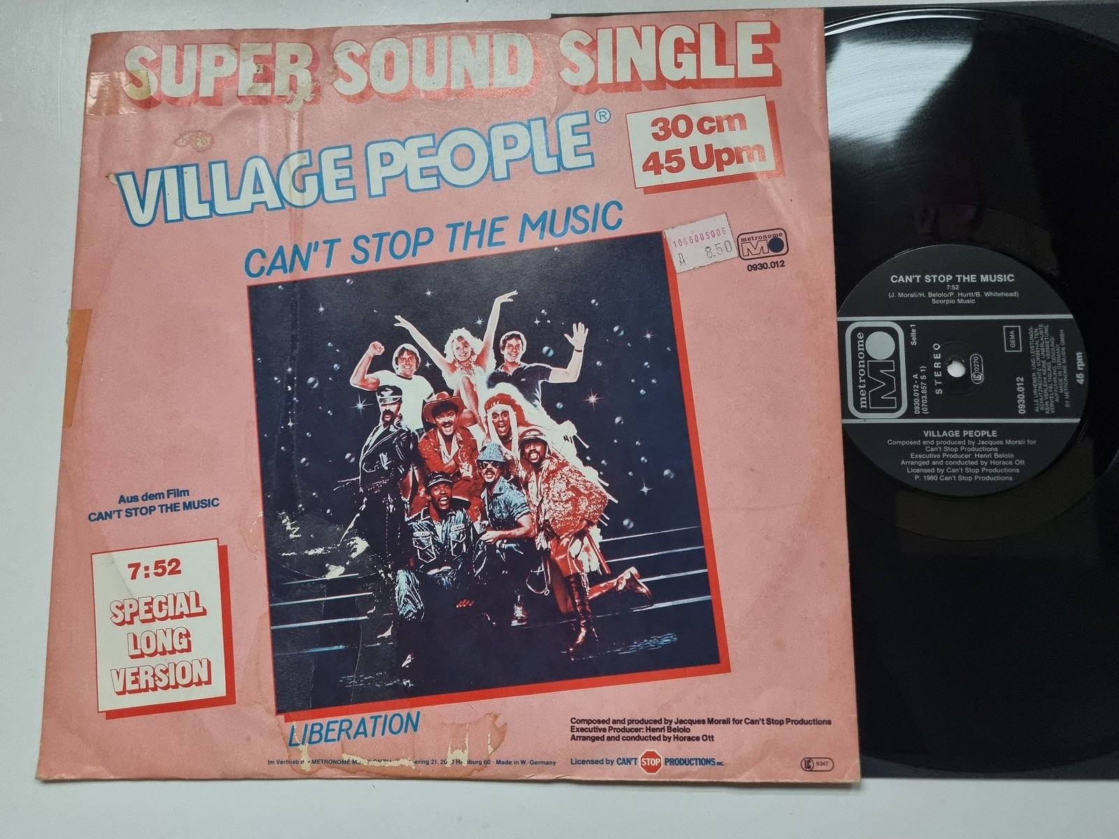 Village People - Can't Stop The Music 12'' Vinyl Maxi Germany/ BAD COVER