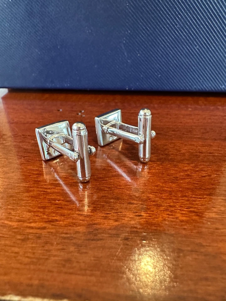 Swarovski Square Faceted Clear Crystal Cufflinks - Image 3 of 4