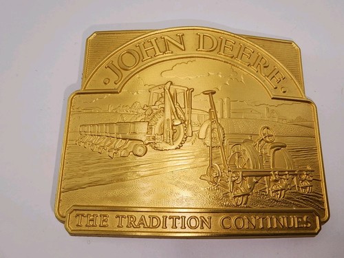 Trattori John Deere vintage 1996 con fioriere fibbia cintura in metallo placcato oro - Foto 2 di 7