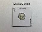 1931 S Mercury 90% Silver Dime in Very Fine Condition 100325 07d