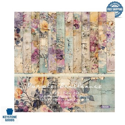 6x6 Vintage Scrapbook Paper Set, 24 Sheets, Decorative Cardstock for Crafts &...