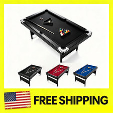 Portable Foldable Pool Table 7ft Billiards Table for Adults Full Set of Ball Hom