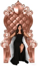 3D Prom Throne Photo Prop Rose Gold Party Bac...