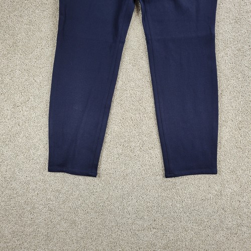 Pantalones de vestir ajustados Talbots Lexington para mujer 12 bolsillos delanteros azul marino - Imagen 18 de 18
