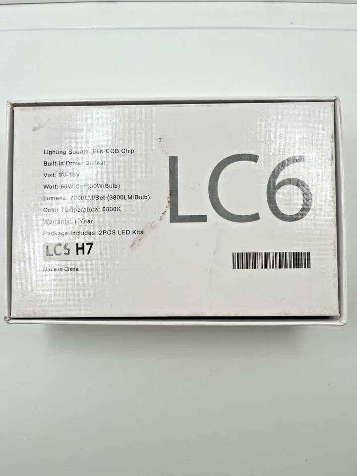 LASFIT 60W H7 LED 7,600LM 6,000K LED Headlight Bulbs (1 Set) - Image 2 of 2