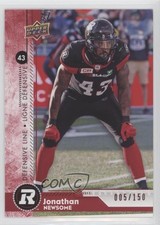 2018 Upper Deck CFL Red 5/150 Jonathan Newsome #123