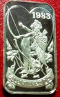 Valentine's Day 1983 Bar 1 Troy oz.999 Silver by Madison Mint
