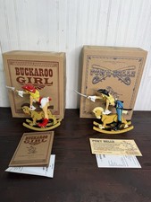 Lot Of 2 ATTAKUS Vatine Pack figurines Buckaroo Girl And Pony Belle Limited