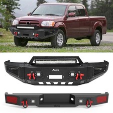 Aiawa Steel Front Rear Bumper Fit 2000-2006 Toyota Tundra Wwinch Platelights Aiawa Steel Front Rear Bumper Fit 2000-2006 Toyota Tundra Wwinch Platelights
