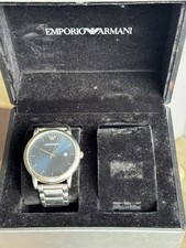Emporio Armani Orologio Uomo Quarzo Analogico Blu Acciaio Data con Scatola