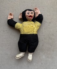 VTG Zip Monkey Chimp Rubber Face Stuffed Plush Mr Bim Zippy