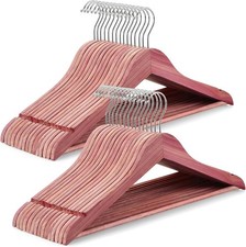 30-Pack Cedar Wood Clothes Hangers Non-Slip Coat Hangers 360  Swivel Hook