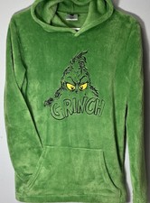 The Grinch Hoodie Youth Size XL Green Pullover Sherpa Fleece By Dr. Seuss