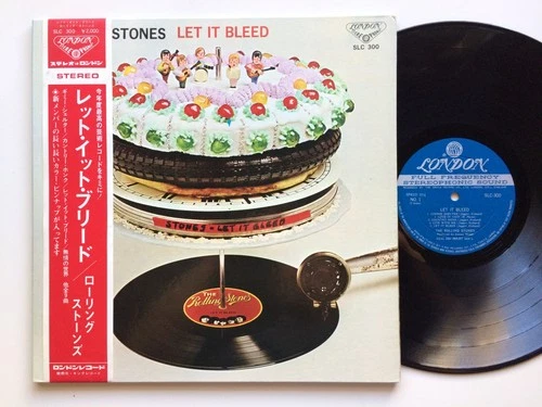 The Rolling Stones LET IT BLEED w/OBI LYRIC POSTER JAPAN ORIGINAL LONDON SLC300