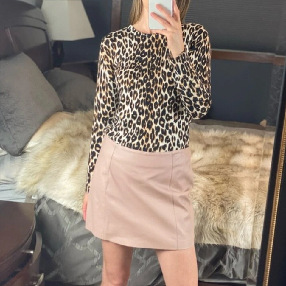 Minifalda T by Alexander Wang 100 % piel de cordero en color rubor talla X-pequeña Foto 2 de 4