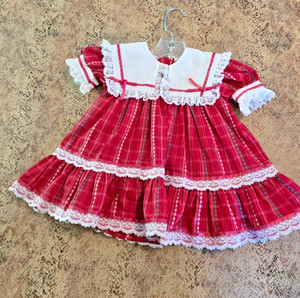 mini world dresses provo utah Mini World Vintage Dress Size 3T Red & White Ruffles Frilly Provo Utah~NEW-NOS