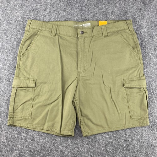 Carhartt Rugged Flex Cargo Work Shorts Mens 40 Green Relaxed Fit Canvas 9" NWT - 第 1/10 張圖片