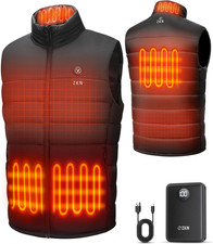 ZKN Heated Vest for Men with 14400Mah Battery Pack, 3 Heating Levels Men'S Heate
