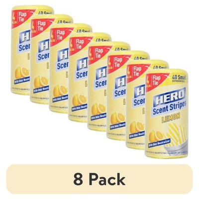Lemon Scented Small Drawstring Trash Bags 4 Gallon 40 Count 8 Pack