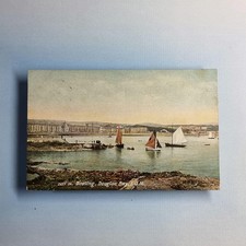 Douglas Postcard 1909 Isle Of Man Sail Boat Yacht Pleasure Sailing Bay