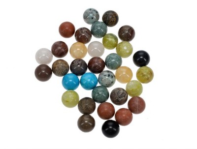 WE Games Marble Stones with Canvas Bag
