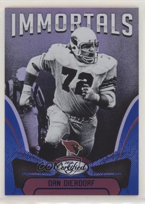 2018 Certified Immortals Mirror Blue /50 Dan Dierdorf #114 HOF 0o6v
