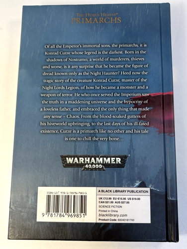 Konrad Curze The Night Haunter - Horus Heresy Primarchs - Haley - First Printing - Picture 6 of 6
