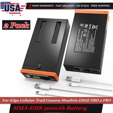 2x 5000mAh Battery for Moultrie Cellular Trail Cameras Edge/Edge 2/Edge 2 Pro