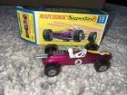 Lesney Matchbox Lotus Racing Car No 19 Superfast Maroon Purple Original Box MINT