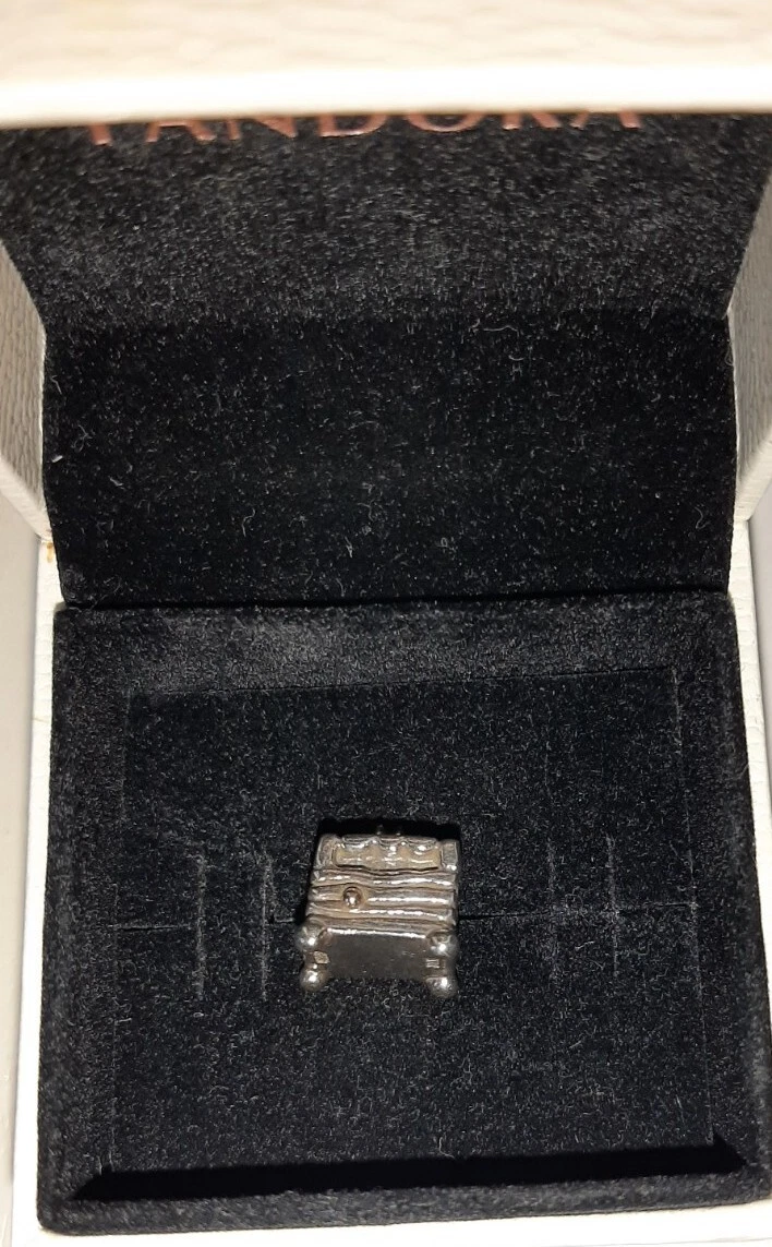 Genuine Pandora Princess the Pea Charm Sterling Silver 14ct Gold