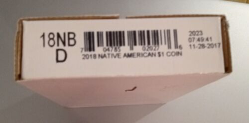 Unopened box 2018 D Native American $1 coin roll