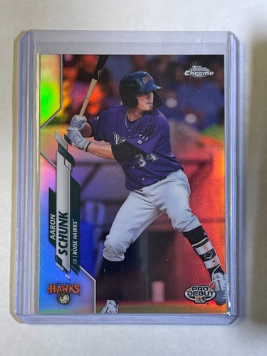 2020 Topps Pro Debut - Chrome Refractor #ed /99 Aaron Schunk #PDC-101