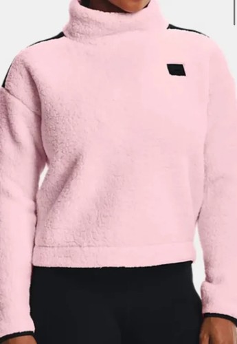 Neu mit Etikett Under Armour Damenpullover UA Sherpa Fleece Stehkragen LS pink schwarz Gr. XL - Bild 18 von 20