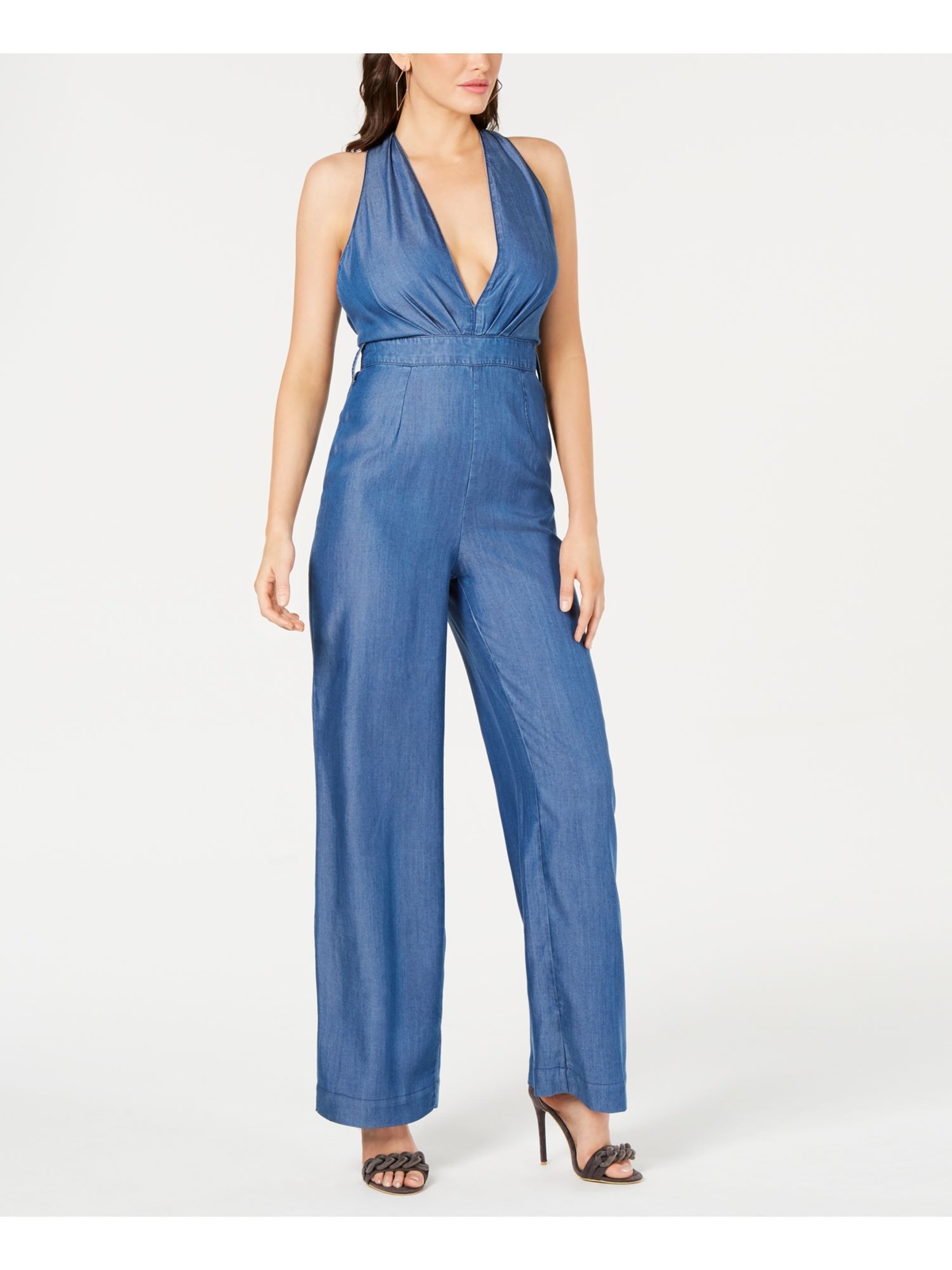 GUESS Womens Sienna Denim V-neck 