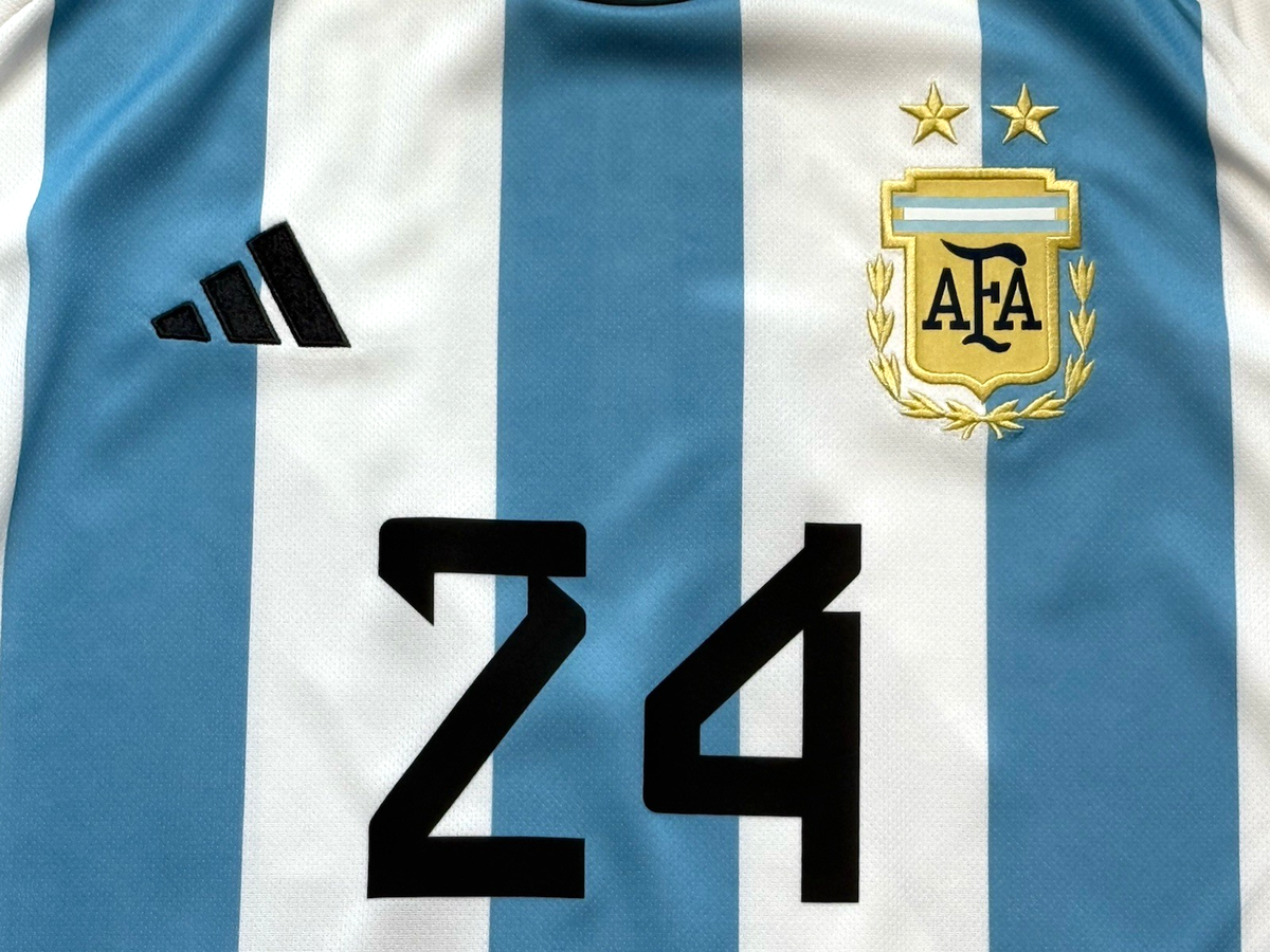 2022 Argentina Home Jersey #24 E. Fernandez Large adidas World Cup