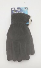 isotoner Mens Black SmartTouch Corduroy and Microsuede Gloves Size Large New