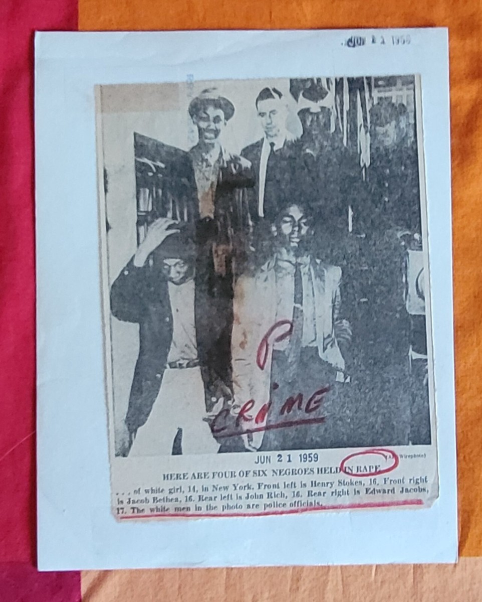 FANTASTIC 1959 AFRICAN AMERIAN YOUTH PHOTO ACCUSED NEW YORK