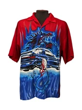 K's Dee Car retro vintage full print shirt racing tattoo men's size XL