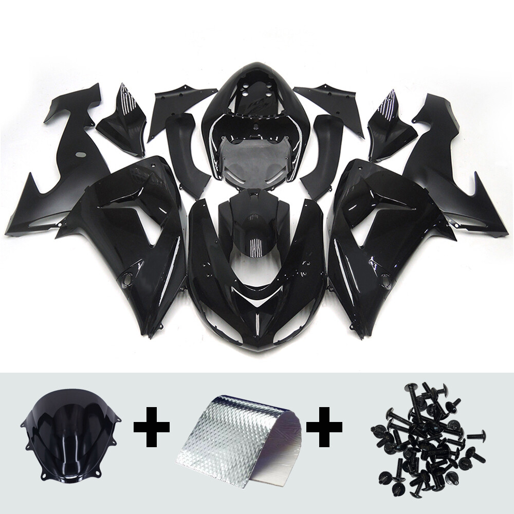 Black Fairing Kit for Kawasaki Ninja ZX10R 2006 2007 ZX-10R 06 07